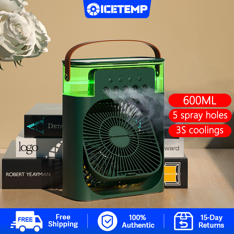IceTemp Desktop Humidifier Cooler Spray Mist Fan Usb Air Cooling Fan ...