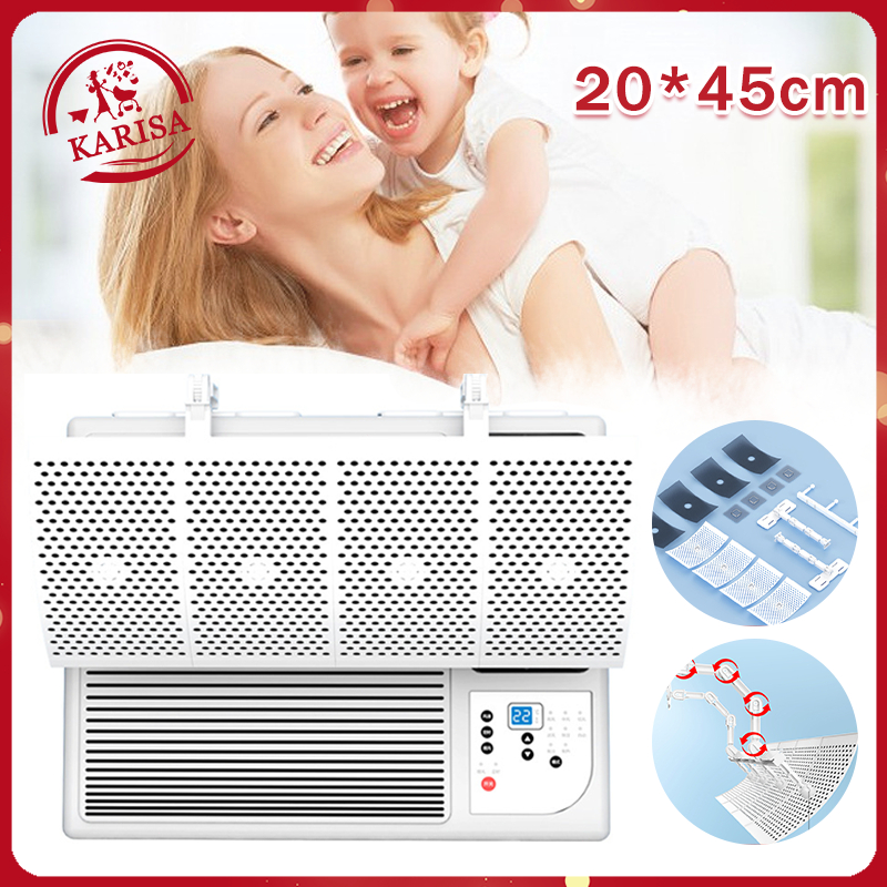 Universal AC Vent Deflector Adjustable 4 Baffles for Window Aircon ...