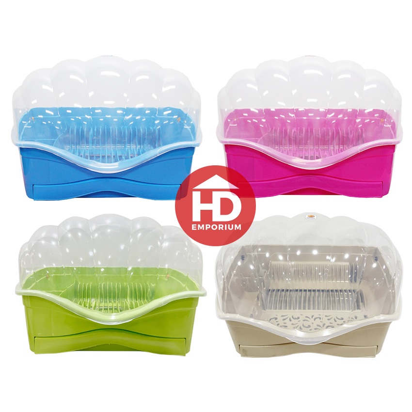 Large Shell Dish Drainer dish rack with cover #8808 | Shopee Philippines