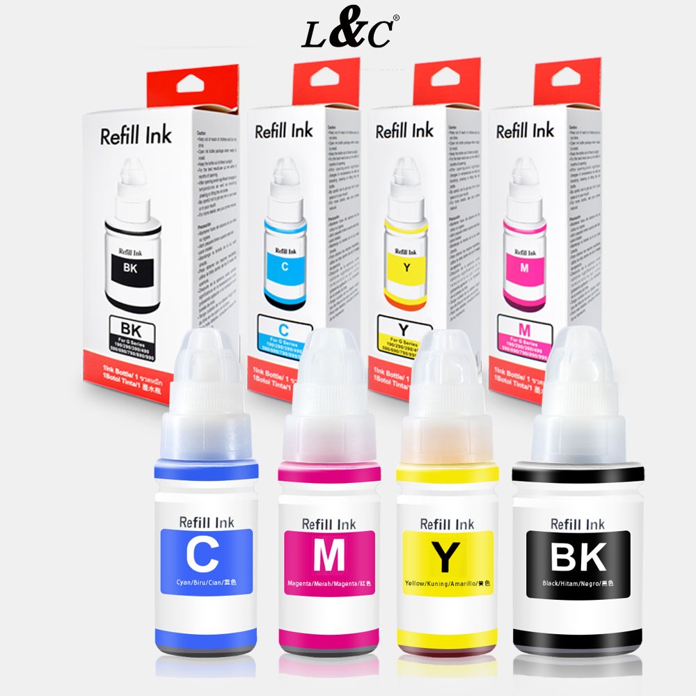 L&C Refill 790 Ink 1PC Dye Ink For Canon Printer Pixma E3370 Mg2570S ...