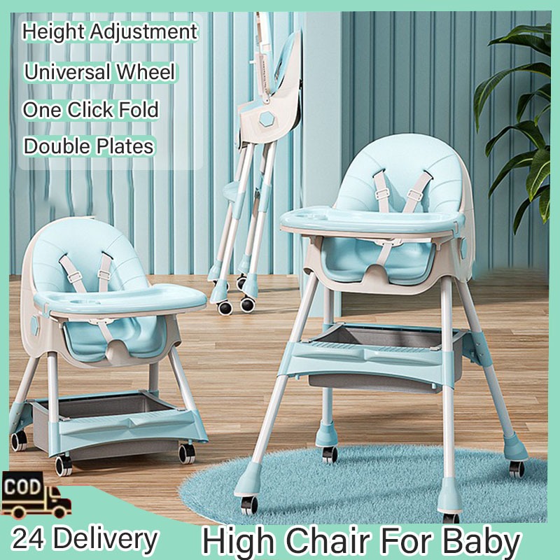Backrest curve High Chair for Baby Feeding Foldable Rocking High Chair ...