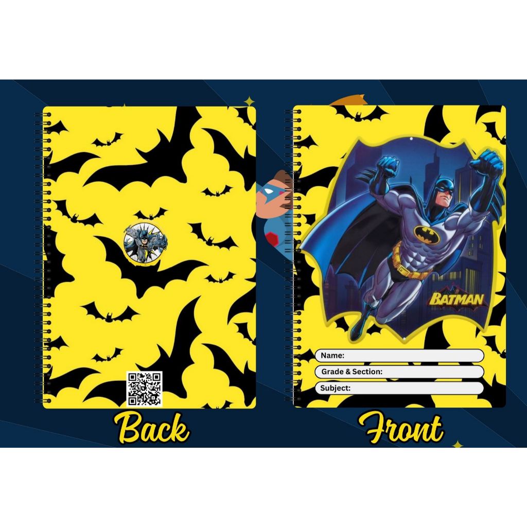 BATMAN NOTEBOOK, COMPOSITION, WRITING, DOUBLE LOOP, STAPLED A5 | Shopee ...