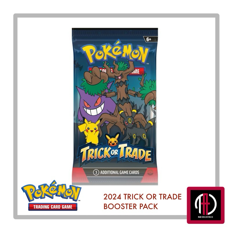 pokemon halloween booster packs 2024 Pokemon 2024 Halloween Trick or Trade BOOster Bundle Cards W/ Holos