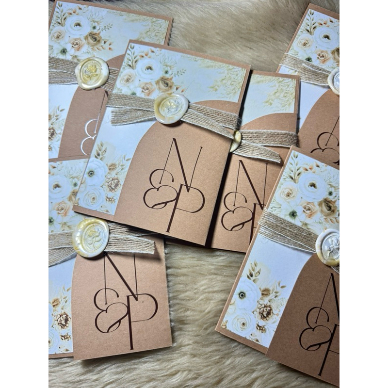 Wedding Essentials Customized Invitation and Money Envelope | Shopee ...