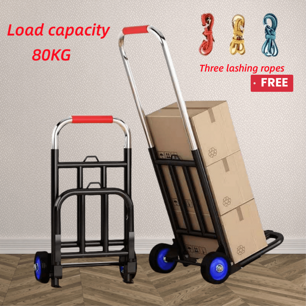Trolley Folding cart Supermarket shopping cart Luggage cart portable ...