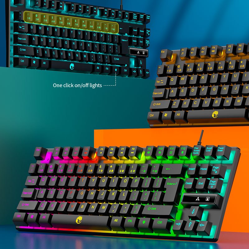 Zeus x Raiku 87 Keys RGB Wired Gaming Keyboard - Membrane Multi ...