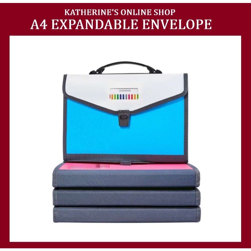 A4 Document Storage with Handle Large Capacity File Folder Envelope ...