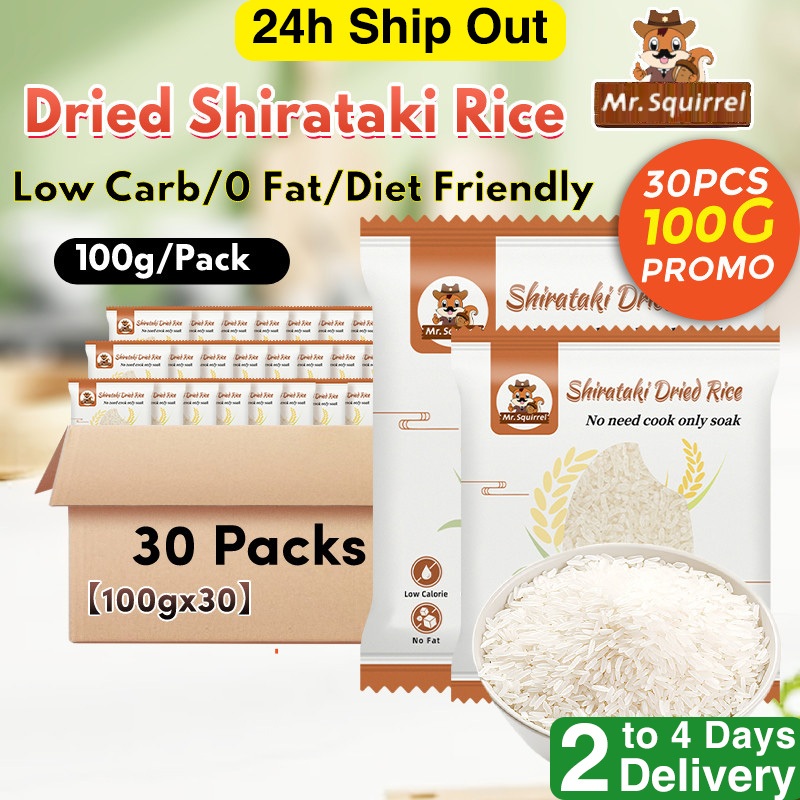 Mr.Squirre 30PCS Dry | Dried Shirataki Rice Konjac Rice Authentic 100g ...