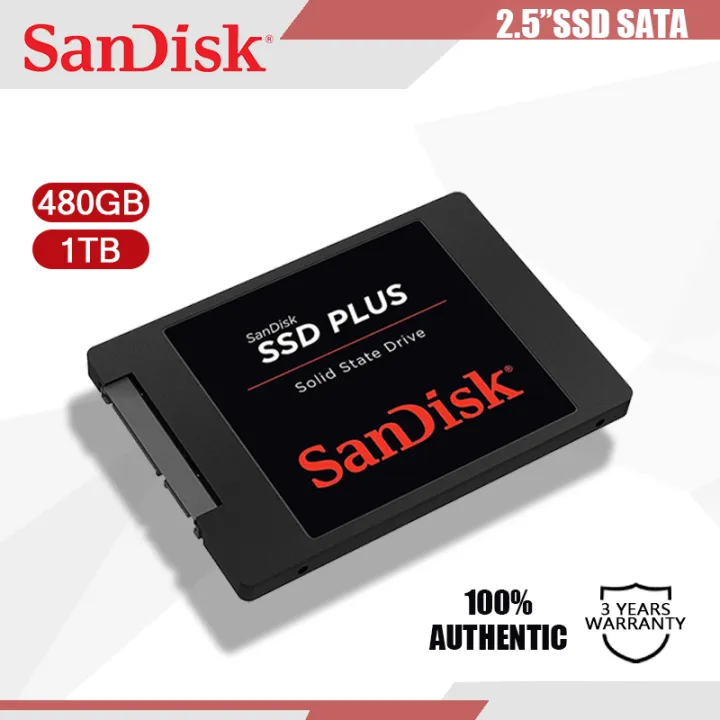 Sandisk SSD PLUS SATA III 2.5" Solid State Drive 480GB/1TB/| Internal ...