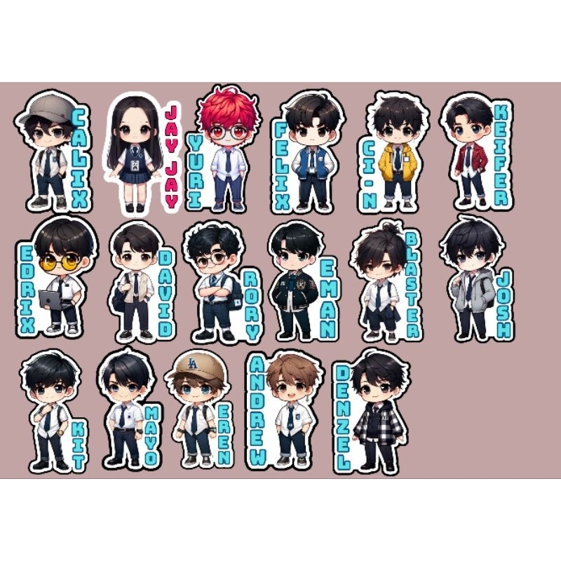 AMNSE 3pcs Chibi stickers Ang Mutya ng Section E | Shopee Philippines