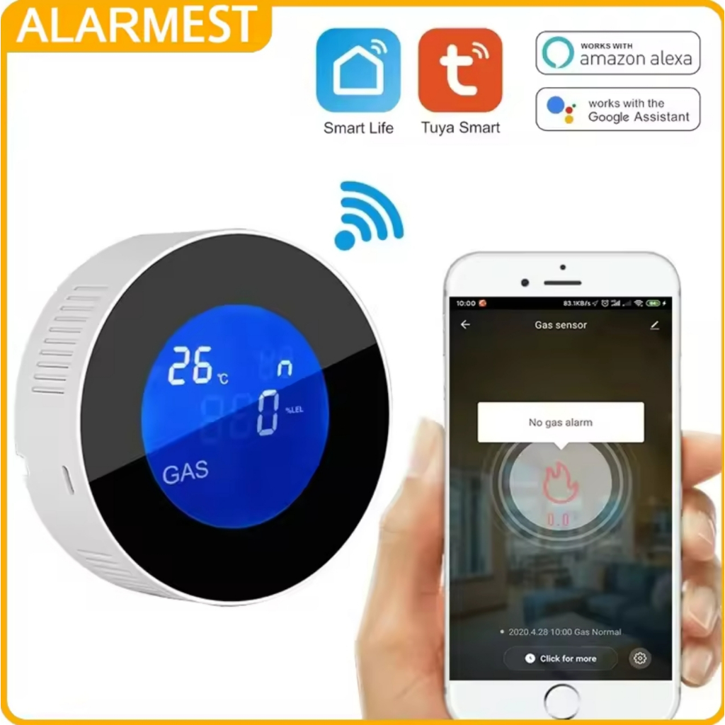 Tuya Natural LPG Leak Detector Automatic Smart Shutdown Methane CH4 ...