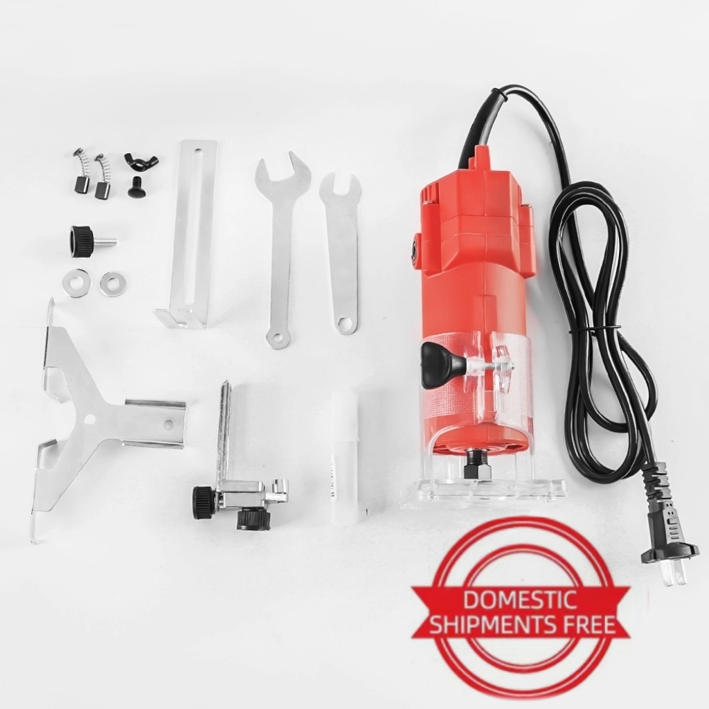 800W Power Tools Handheld Palm Wood Router With 15pcs Bits Electric ...
