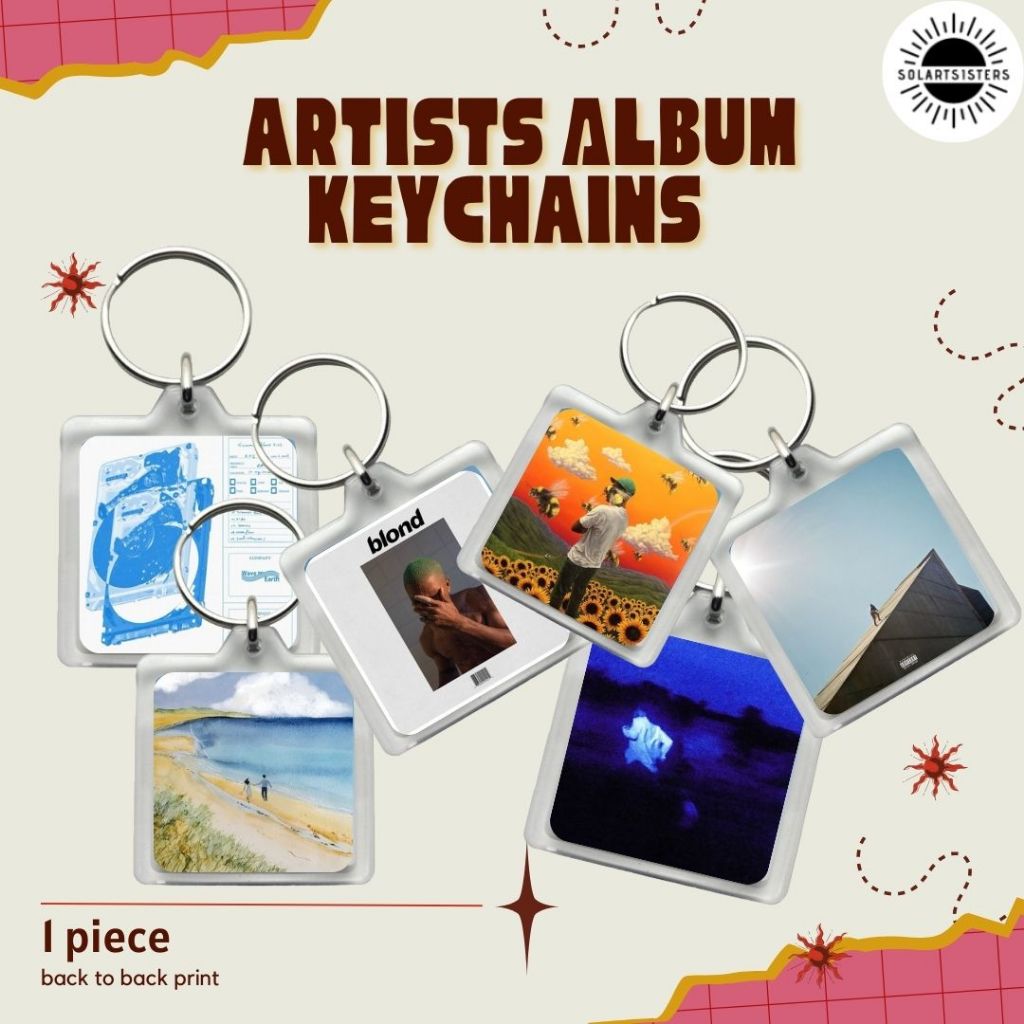 Album Cover Artist Pop Band Punk Rock Alt Pop square album keychains ...