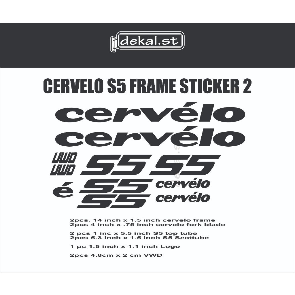 Customized cervelo frame s5 set bike sticker 2 | Shopee Philippines