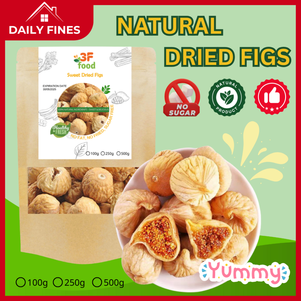 Turkey Dried Figs 3F FOOD 100G/250G/500G Organic Dried Fig Soft , Dry ...