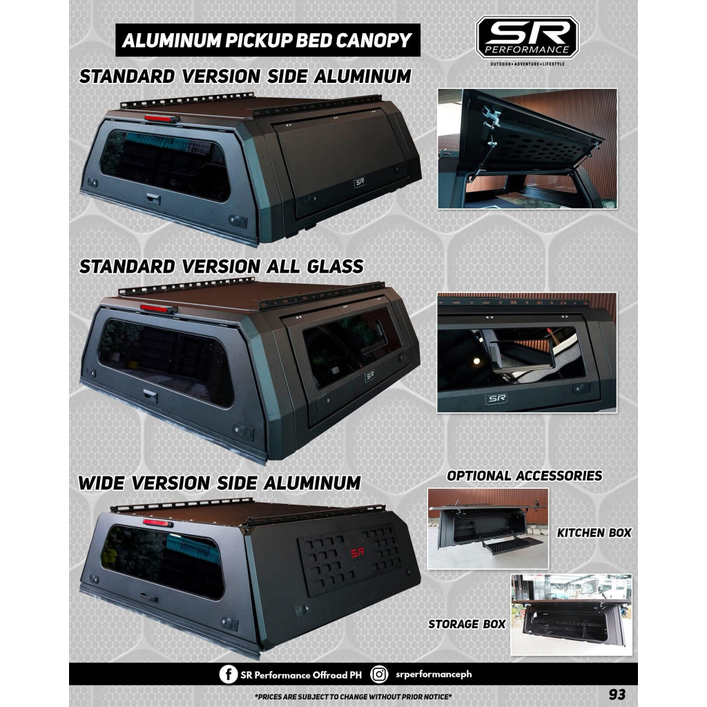 SR PERFORMANCE X LID CANOPY ALUMINUM | Shopee Philippines