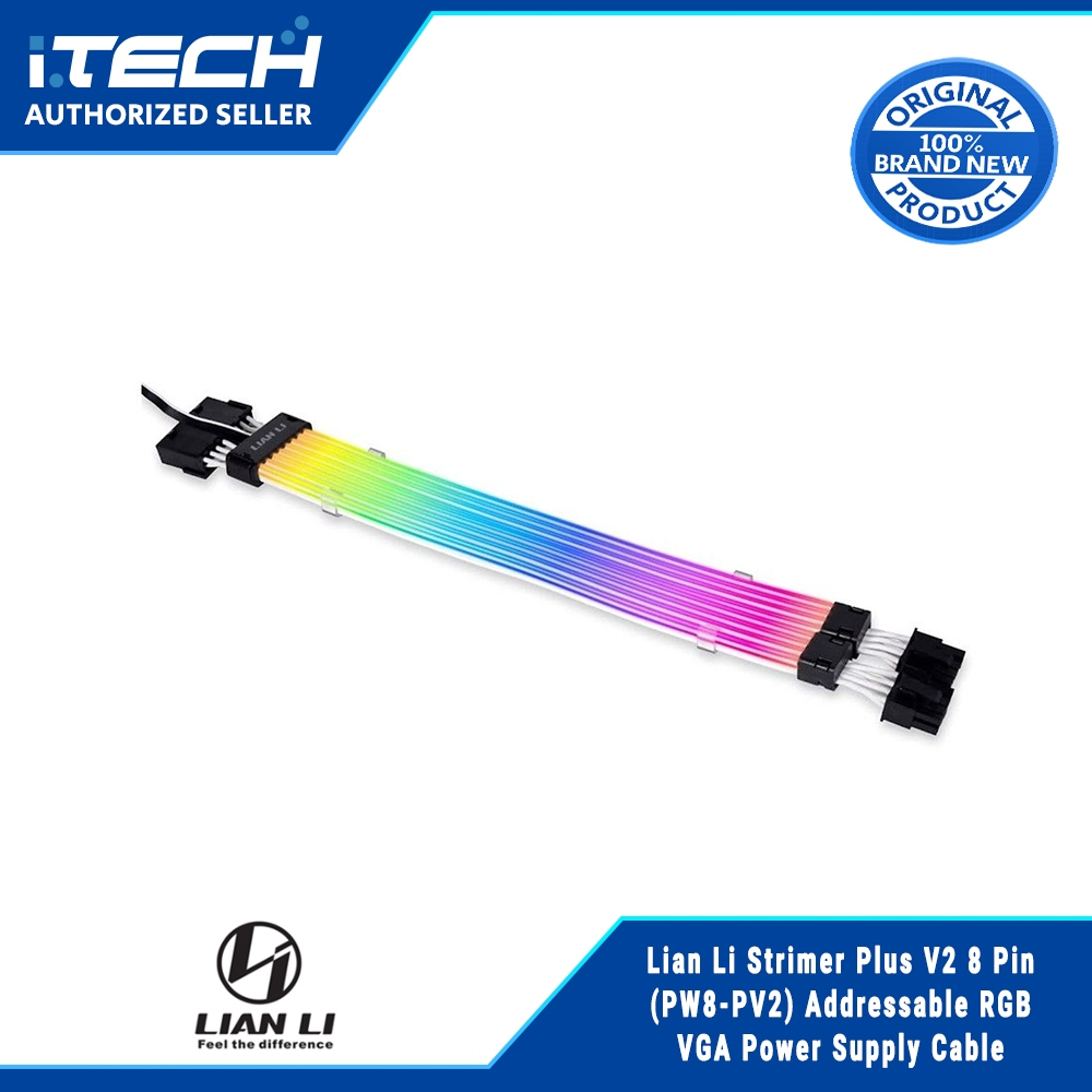 Lian Li Strimer Plus V2 8 Pin (PW8-PV2) Addressable RGB VGA Power ...