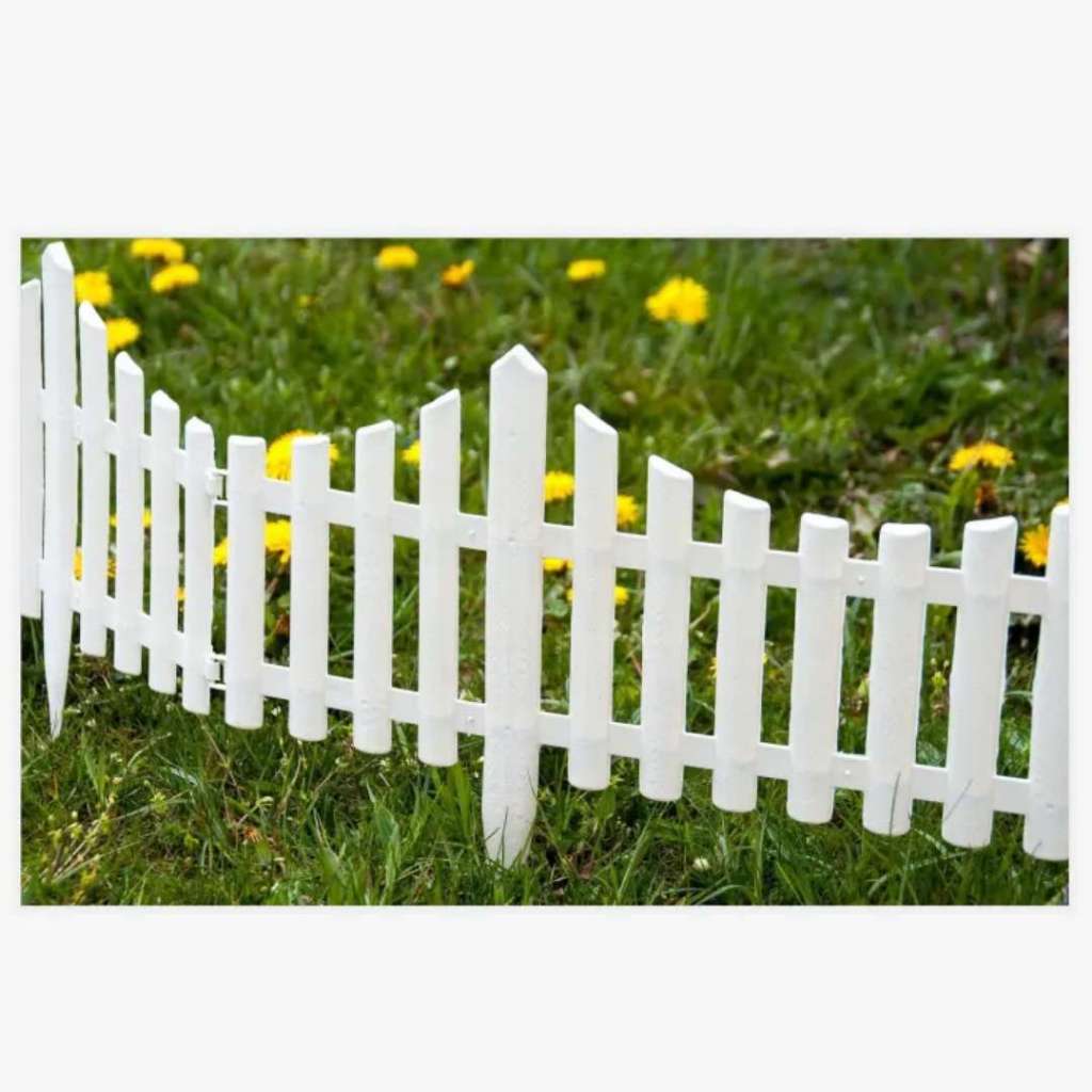 White Plastic Garden Fence Home Living Decorative Gardening Stand For ...