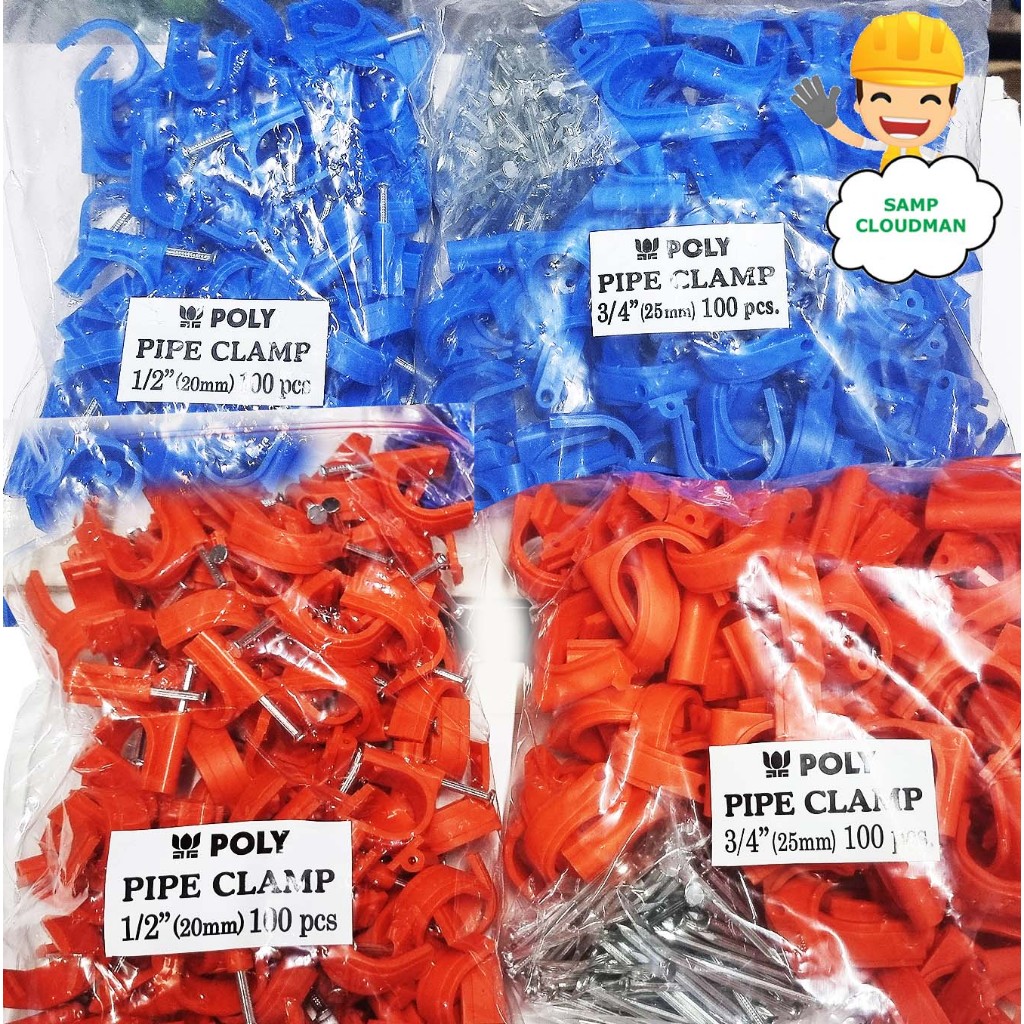 Wholesale Poly PVC Clamp 1/2 , 3/4 Blue /Orange Sanitary Conduit Pipe ...