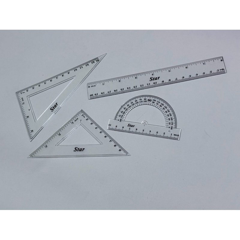 4 in 1 Ruler Set - 4 Kinds of Measurement - Office Stationery | Shopee ...