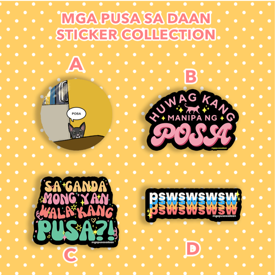 MPSD Mga Pusa sa Daan Sticker Collection Vinyl Matte Waterproof ...