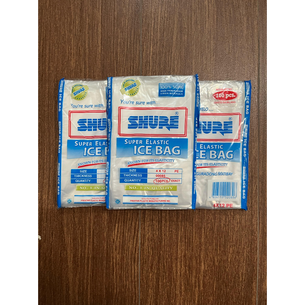PER PACK 4x12 SHURE ICE BAG 100 pcs/pack | Shopee Philippines