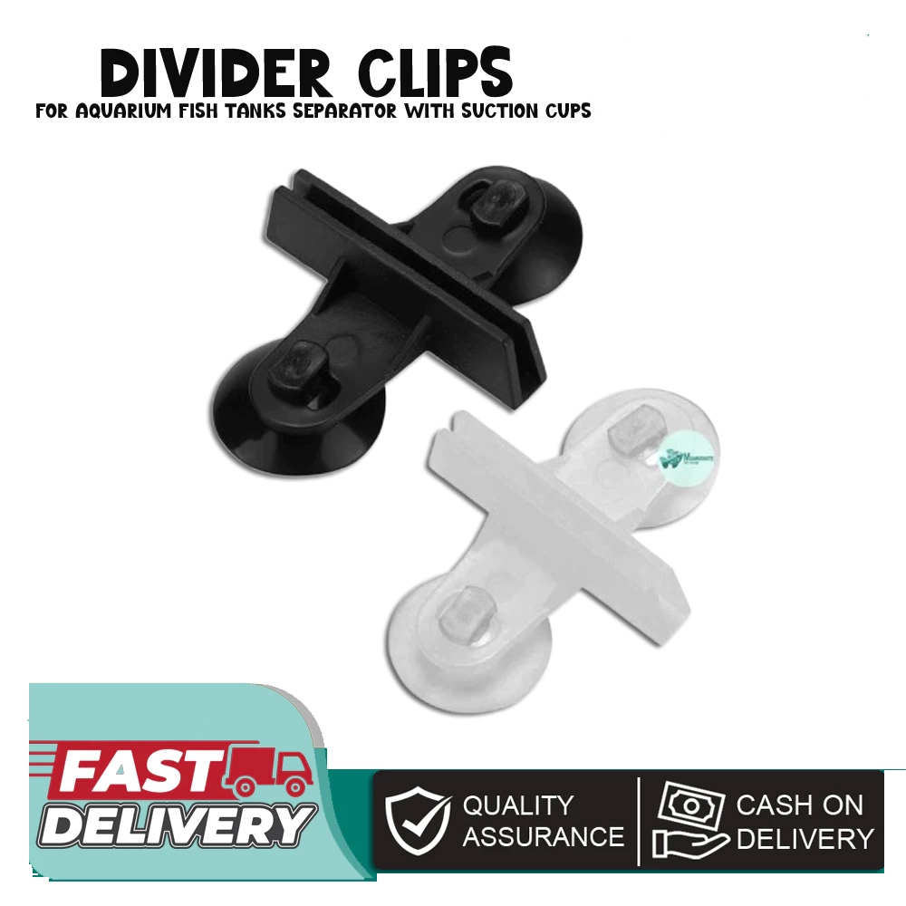 2Pair Plastic Divider Clips For Aquarium Fish Tank Separators With ...