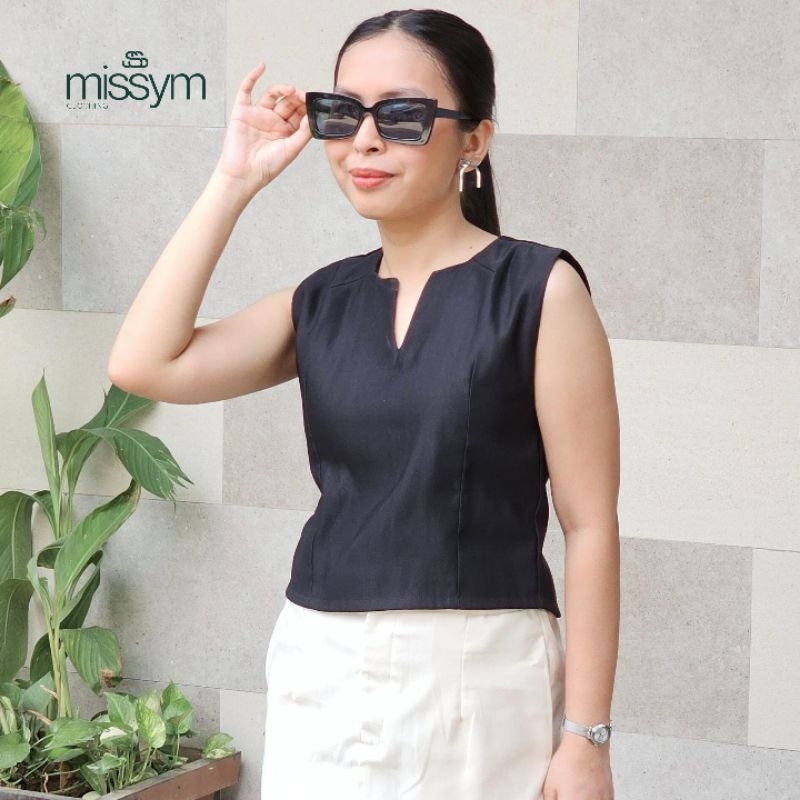 Missym Sevie Vneck Sleeveless Top for Women Inner Top Smart Casual