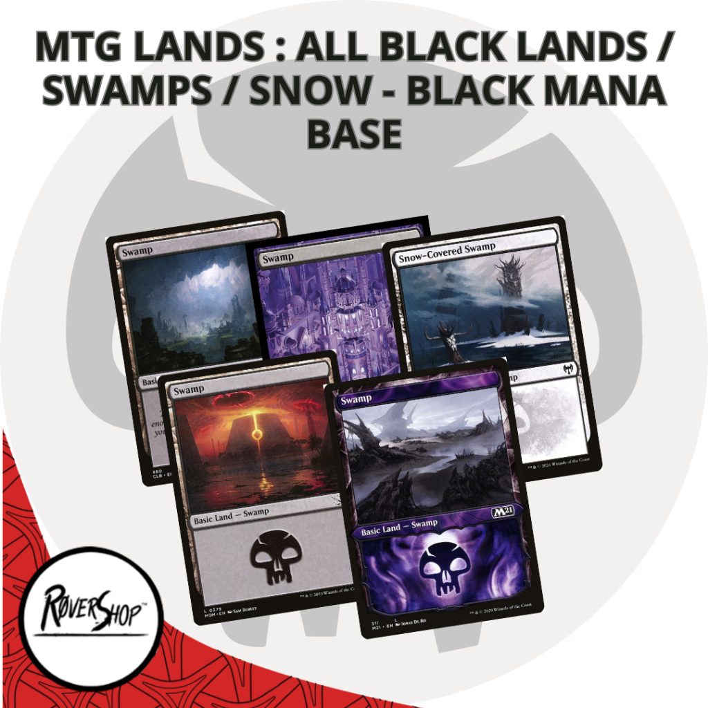 MTG Black Lands  Swamp, Snow, Commander Deck Mana Base  Authentic Cards |  Shopee Philippines