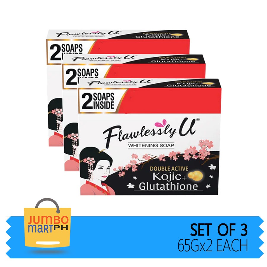 flawlessly u soap kojic glutathione review FLAWLESSLY U SOAP 2IN1 KOJIC+GLUTATHIONE 65Gx2 / SET OF 3