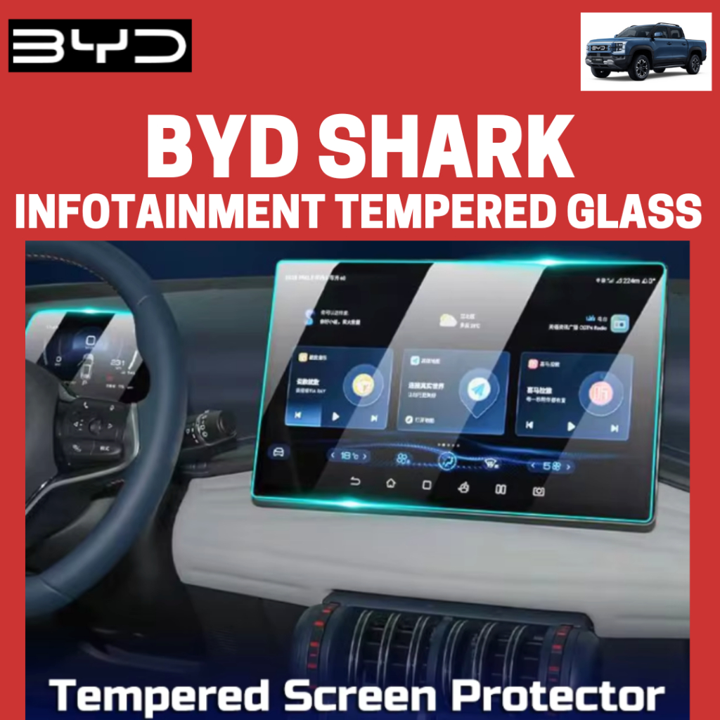BYD SHARK 2025-2026 Infotainment Tempered Glass Screen Protector BYD ...