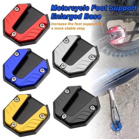 Motorcycle Kickstand Extender FootSide Stand Extension Pad Support ...