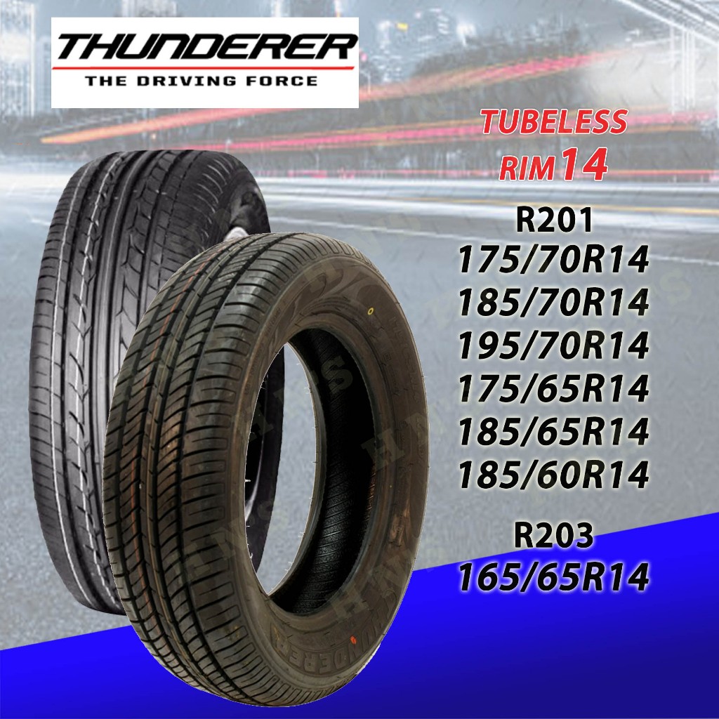THUNDERER Auto Tires RIM 14 ( 165/65 R14 , 175/65 R14 , 175/70 R14 ...
