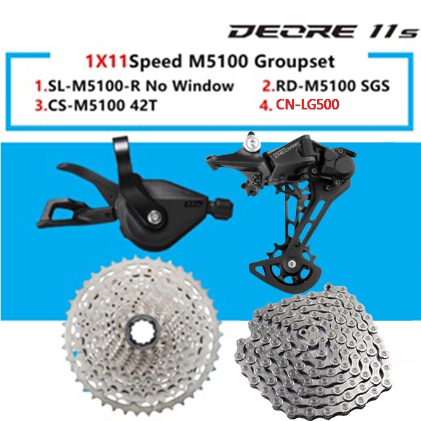 Shimano-Groupe DEORE 11S M5100, manette de vitesse M5100, levier de