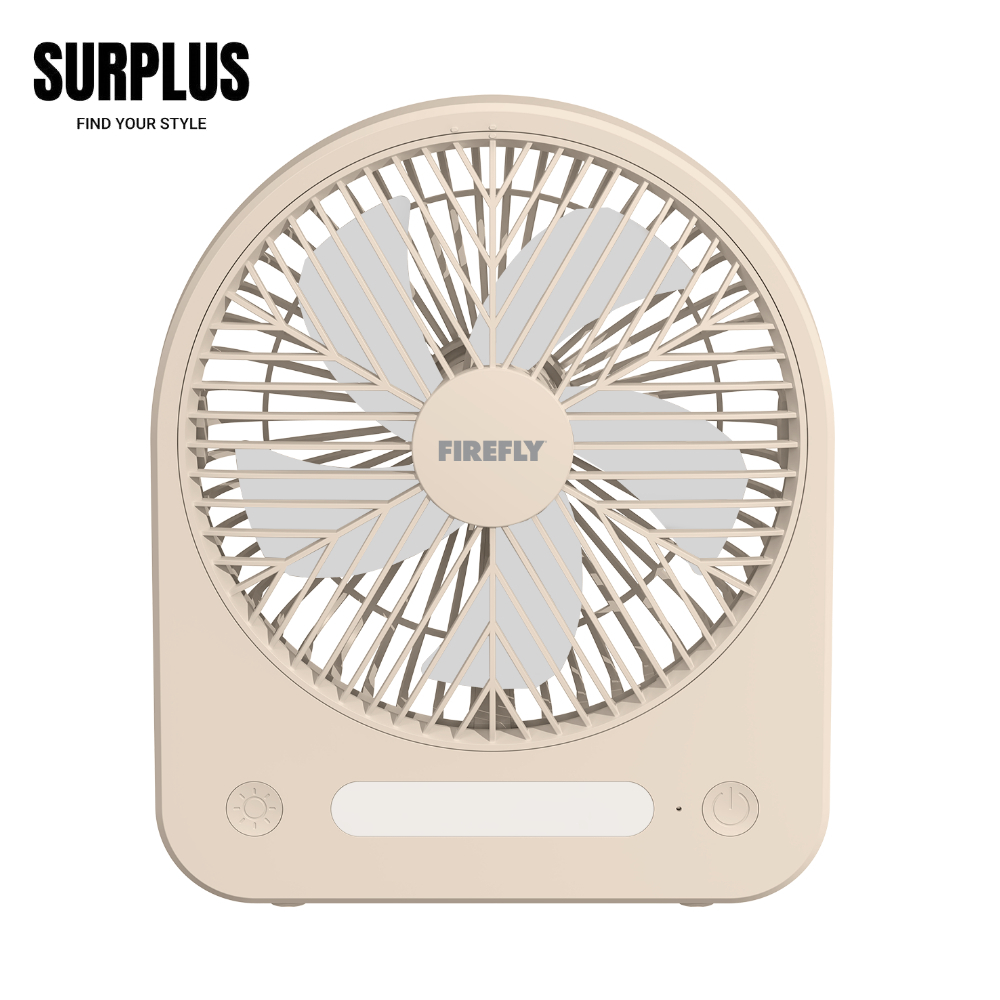Surplus Firefly Rechargeable Slim Desk Fan With Night Lamp | Shopee ...