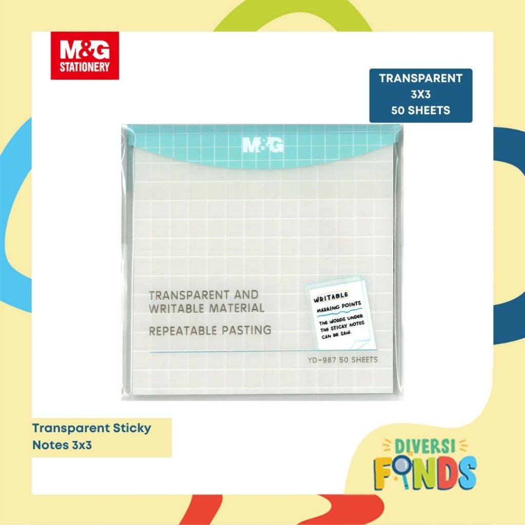M&G Transparent Sticky Notes 3