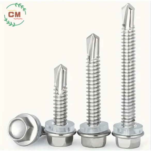 Self-Drilling Tek Screws (Buzz Screws) - Hex Head, 5.5mm X 19mm, Grade 8 Zinc, 10/12 Gauge