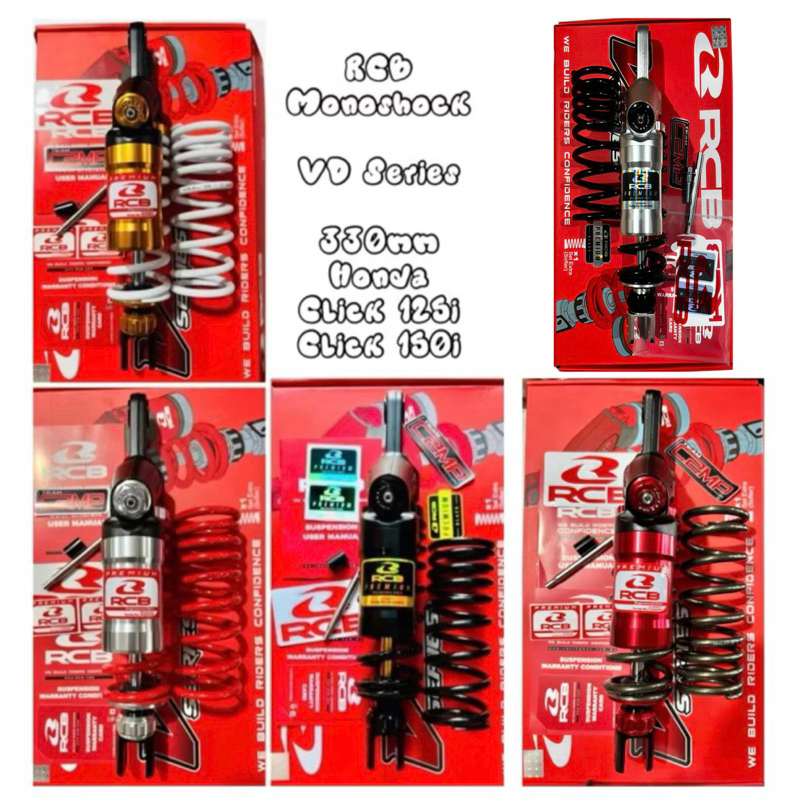 RCB Monoshock VD Series 330mm Honda Click 125i Click 150i HINDI PWEDE ...