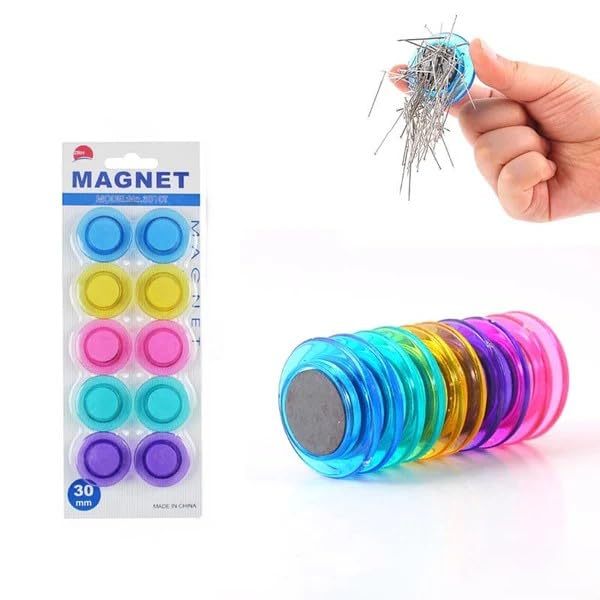 KST 20/30/40mm Colourful Round Shape Magnet / Board Magnet | Shopee ...