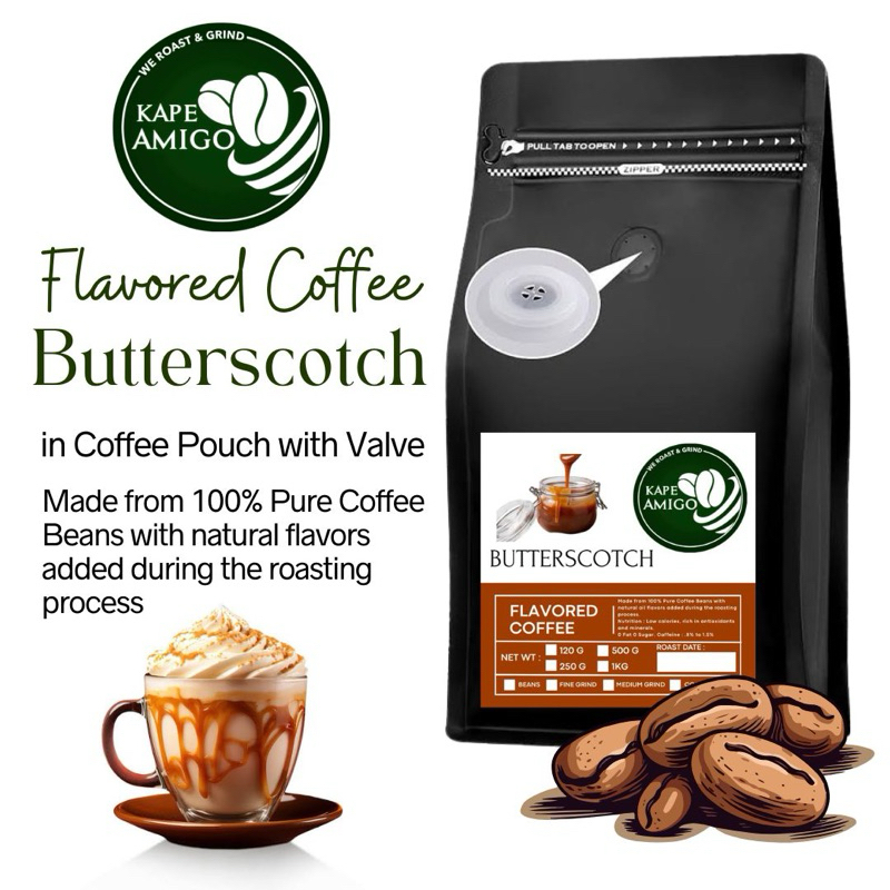 [Kape Amigo] Butterscotch Flavored Coffee Beans & Grounds [in ...