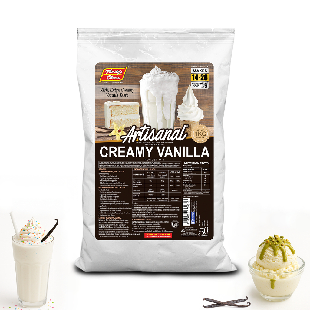 Family's Choice Artisanal Creamy Vanilla Powder Mix 1 kg - Perfect for ...