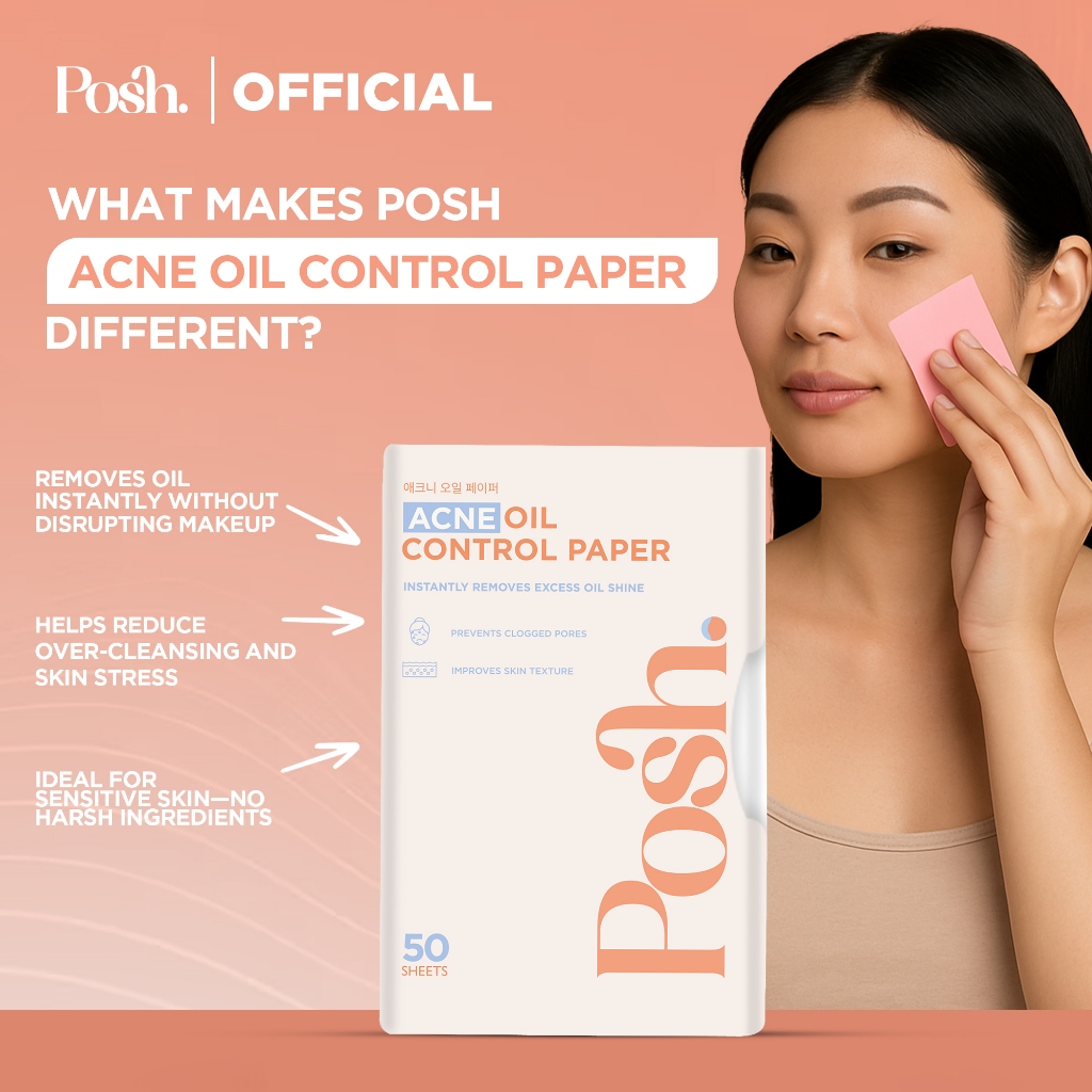 Posh Skin Blotting Paper 50 Sheets - Acne Oil Control Paper | Shopee ...