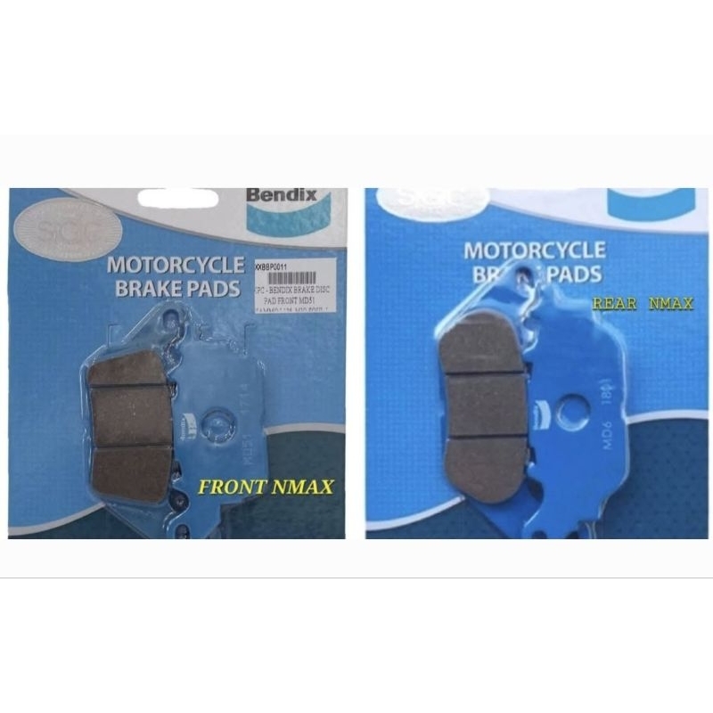 Front (MD51) / Rear (MD6) Brake Pads for Nmax V1/V2 ( BENDIX) | Shopee ...