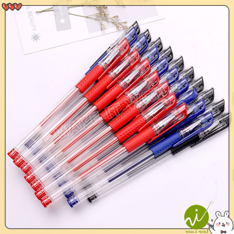 0.5mm Gel Pen Black Red Pen full Needle Tube Pen Durable Neutral Pen ...