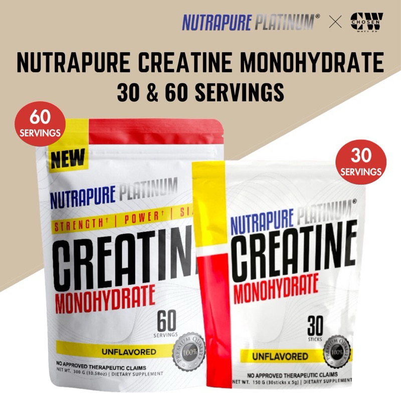 NUTRAPURE PLATINUM CREATINE MONOHYDRATE 30 & 60 SERVINGS [MEGA SALE ...