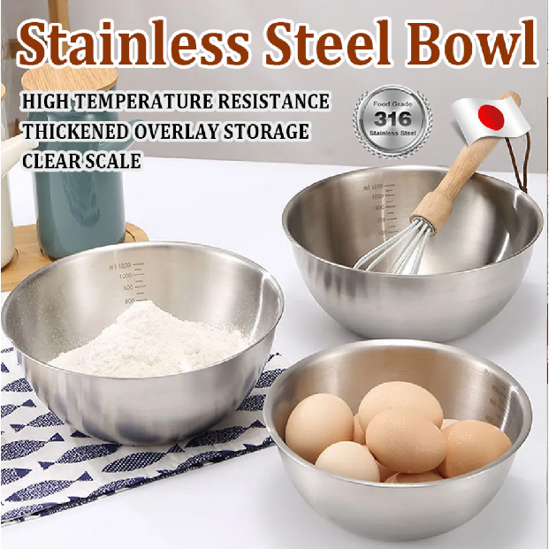 Multifunctional bowl 316 stainless steel baking mixing bowl food ...