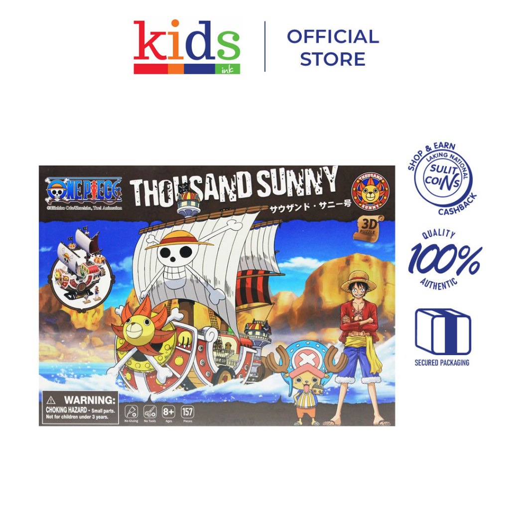 CUBIC FUN 3D PUZZLE ONE PIECE THOUSAND SUNNY-BASIC MODEL 157PCS - Kids ...