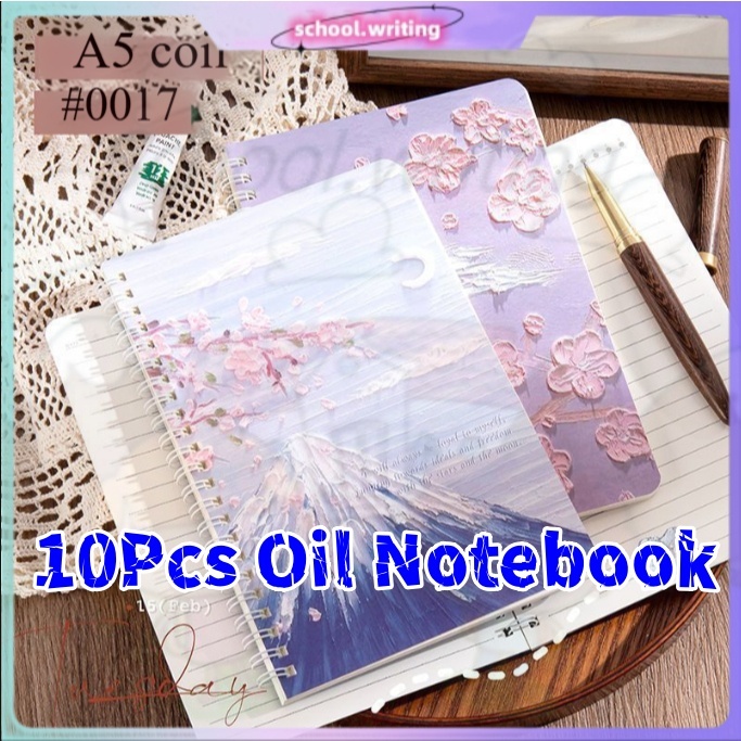 (10PCS) Korean version of the coil big notebook rollover notepad A5 ...