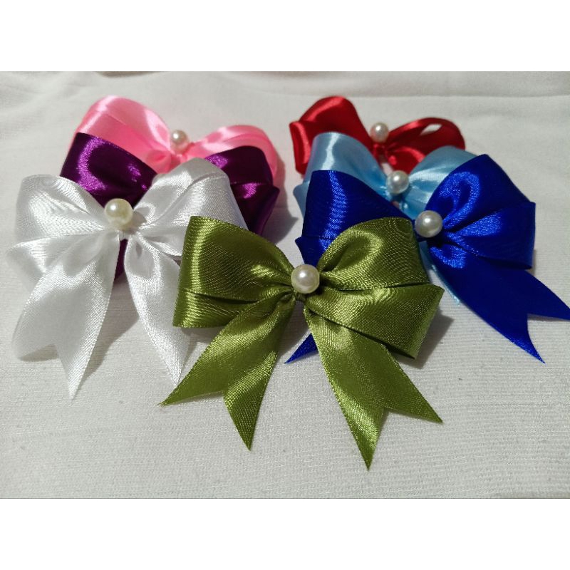 ribbon bow for souvenirs 10 pcs (1 inch/2.5 cm) satin ribbon | Shopee ...