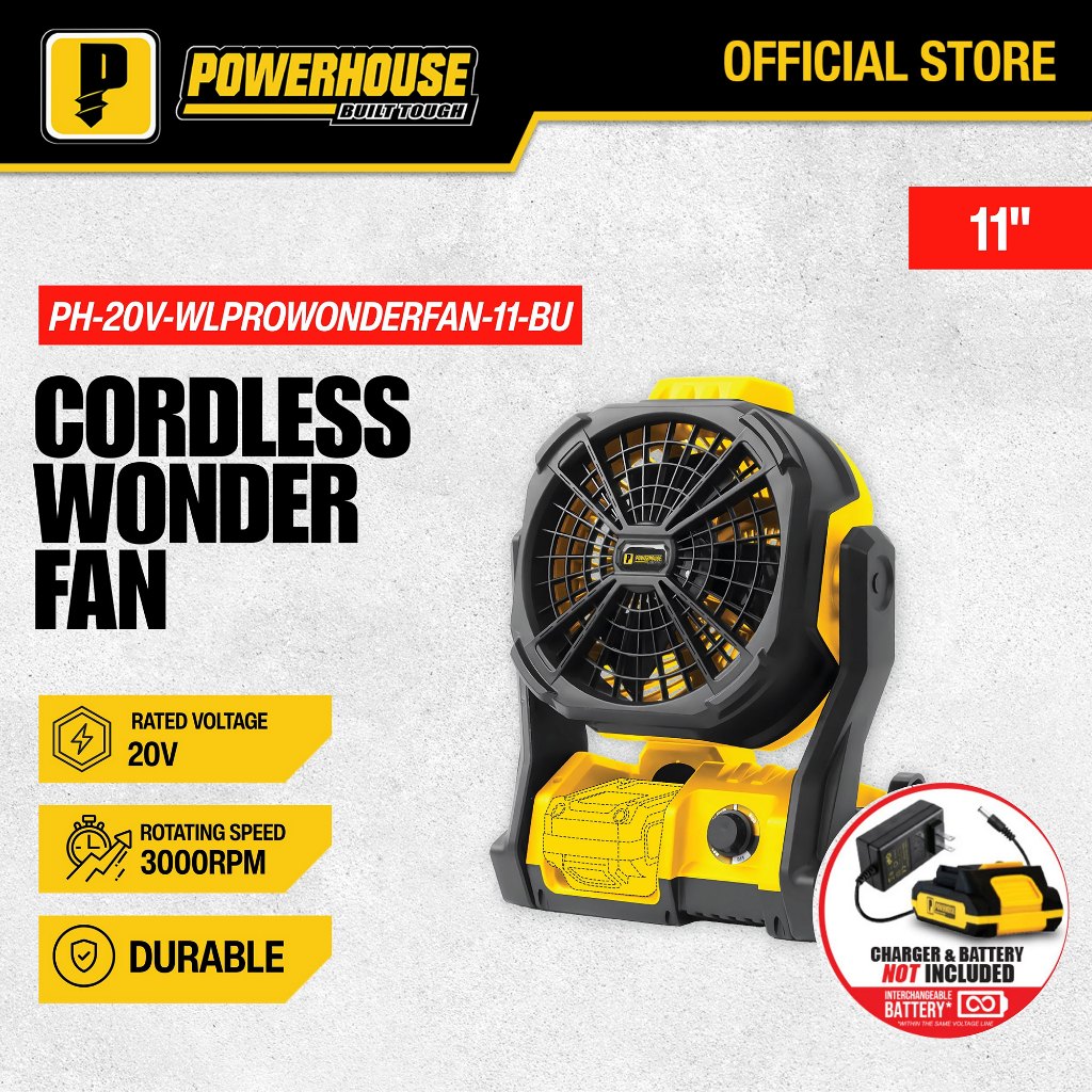 Powerhouse Bare Unit Cordless Wonder Fan 11